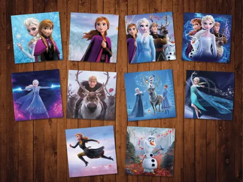 Jogo Da Memória / Frozen / 10 Pares / Caixa Mdf