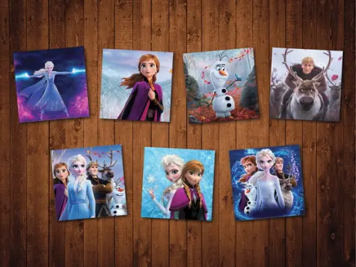 Jogo Da Memória / Frozen / 7 Pares / Caixa Mdf