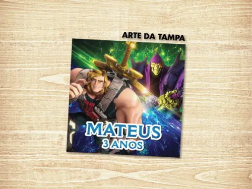 Jogo da Memoria / He-man / 7 pares/ Caixa MDF
