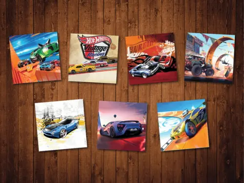 Jogo da Memória / Hot Wheels / 7 Pares / Caixa MDF
