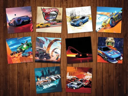 Jogo da Memória / Hot Wheels / 10 Pares / Caixa MDF