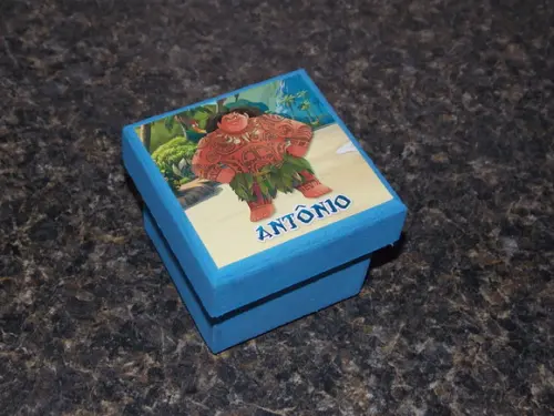 Jogo da Memória / Maui (Moana) / 7 pares / Caixa MDF