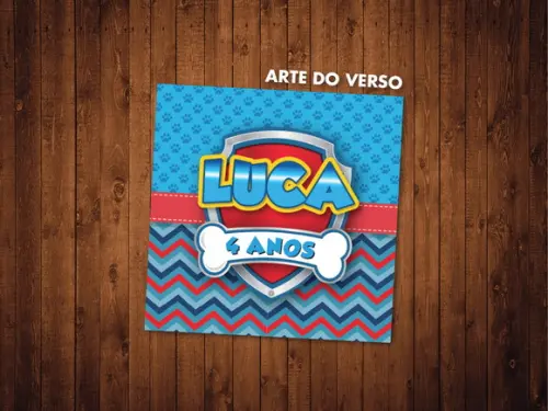 Jogo da Memória / Patrulha Canina / 10 Pares / Caixa mdf