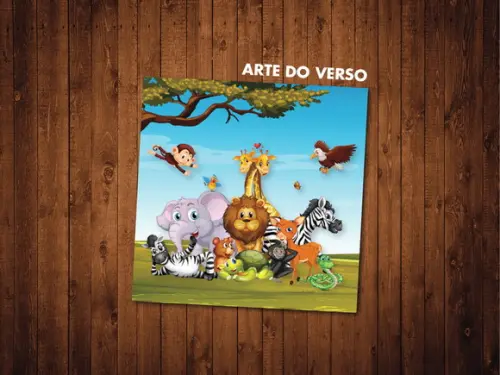 Jogo da Memoria / Safari / 10 pares / Caixa MDF