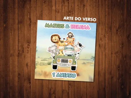 Jogo Da Memoria / Safari / 8 Pares / Caixa Acrílico