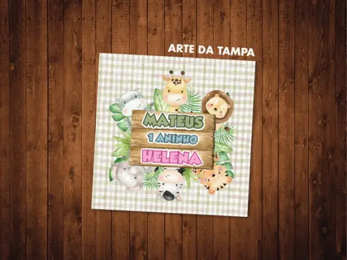 Jogo Da Memoria / Safari / 8 Pares / Caixa Acrílico