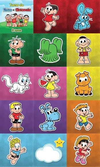 Jogo da Memória / Turma da Mônica / 8 Pares / Caixa Acrílico