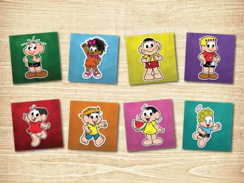 Jogo da Memória / Turma da Mônica / 8 Pares / Caixa Acrílico