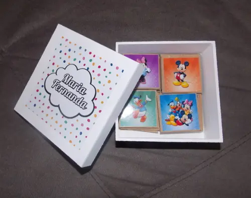 Jogo da Memória / Turma do Mickey / 10 pares / Caixa MDF