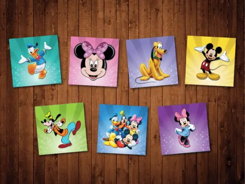 Jogo da Memória / Turma do Mickey / 7 pares/ Caixa MDF