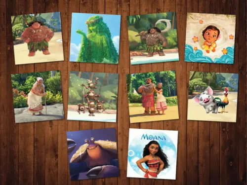 Jogo da Memória Moana Maui 20 Pares Papel Glossy