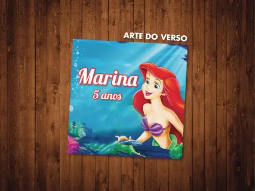 Jogo da Memória Pequena Sereia Ariel 20 Pares Papel Glossy