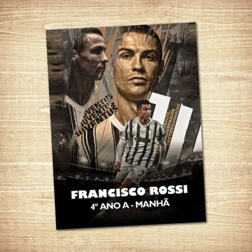 Juventus / Adesivo Capa Caderno / A4