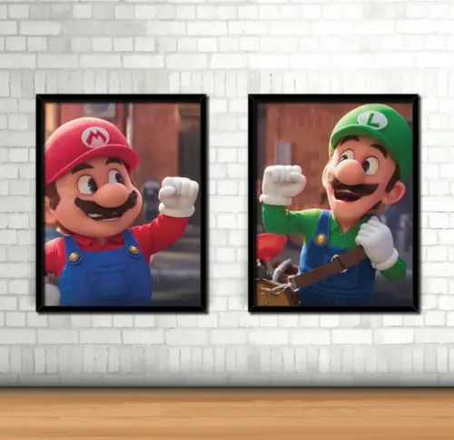 Kit 2 Quadros / Mario Bros