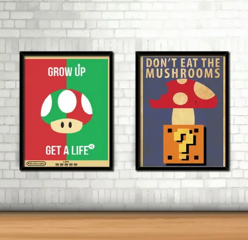 Kit 2 Quadros / Mario Bros