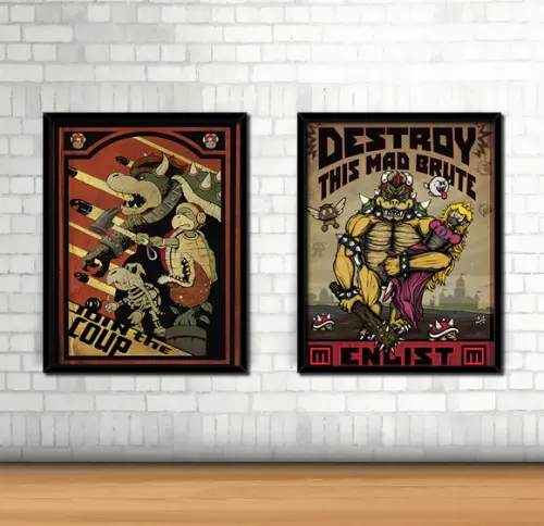 Kit 2 Quadros / Mario Bros