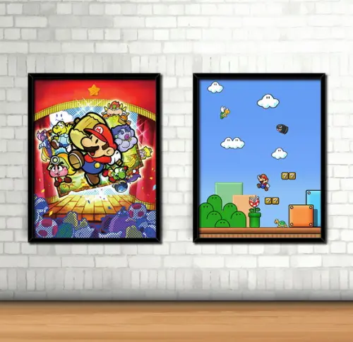 Kit 2 Quadros / Mario Bros