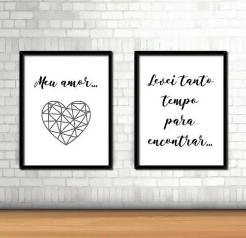 Kit 2 Quadros / Meu Amor