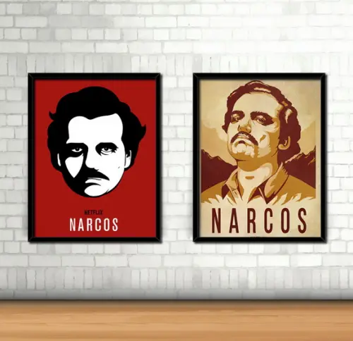 Kit 2 Quadros Narcos