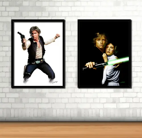 Kit 2 Quadros Star Wars