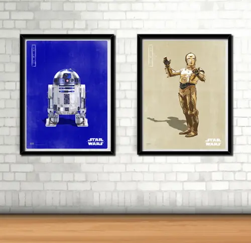 Kit 2 Quadros Star Wars