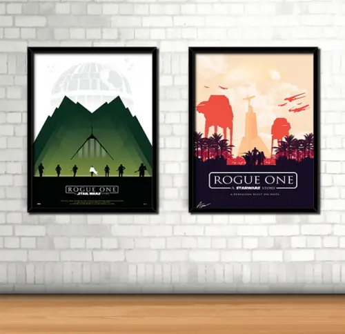 Kit 2 Quadros Star Wars