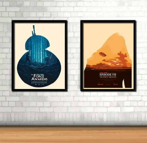 Kit 2 Quadros Star Wars