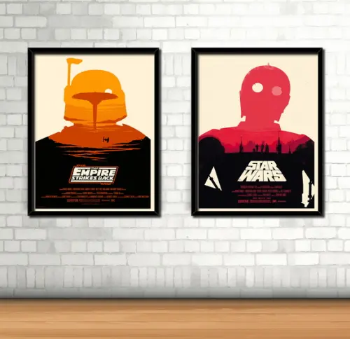 Kit 2 Quadros Star Wars