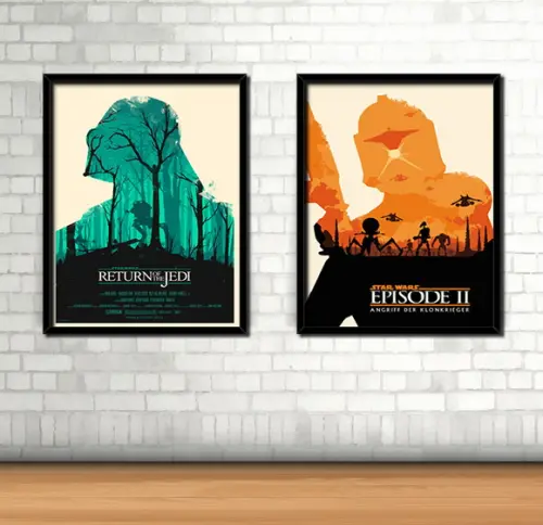 Kit 2 Quadros Star Wars