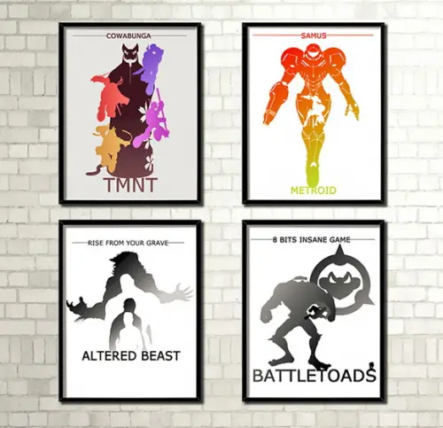 Kit 4 Quadros / 8 Bits