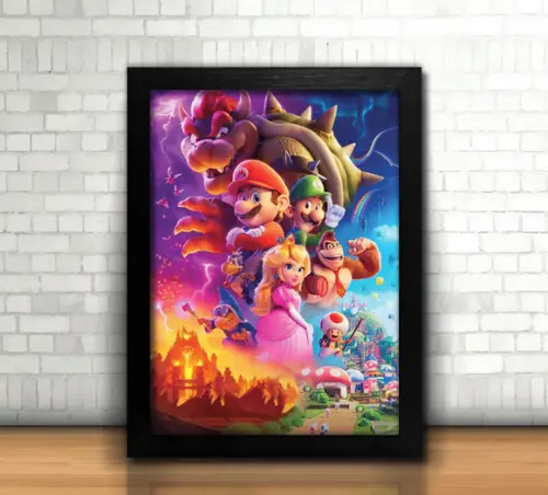 Kit 4 Quadros / Mario Bros (20x30cm)