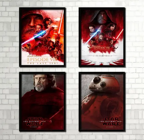 Kit 4 Quadros Star Wars