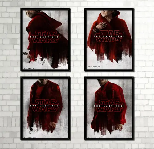 Kit 4 Quadros Star Wars