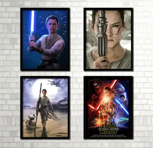 Kit 4 Quadros Star Wars