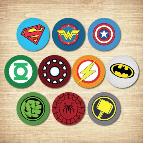 Kit 40 Adesivos / Super Herois Baby