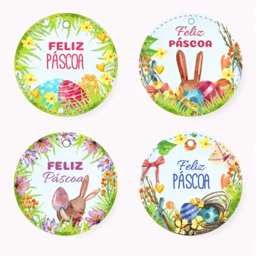 Kit 40 Tags / Páscoa / 4,5cm