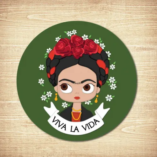 Kit 40 Adesivos / Frida Kahlo / 5x5cm