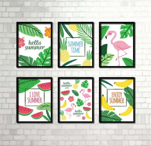 Kit 6 Quadros / Tropical