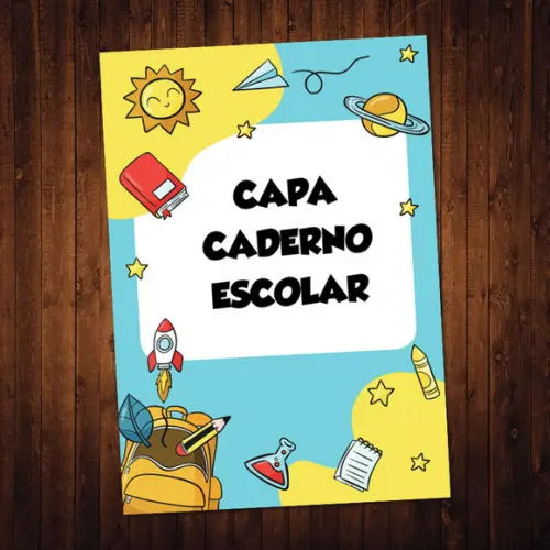 Kit 8 Adesivos Capa Caderno (6un A4 e 2un A5)