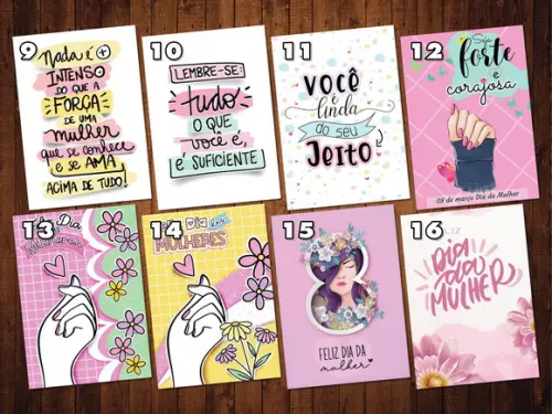Kit Adesivo Dia Internacional da Mulher / Tamanho A6