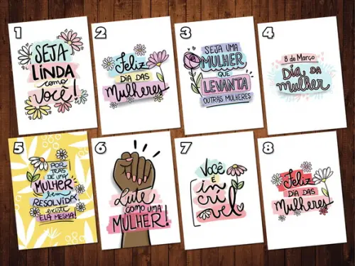 Kit Adesivo Dia Internacional da Mulher / Tamanho A6