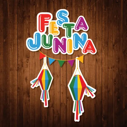 Kit Adesivo Festa Junina 6x10cm