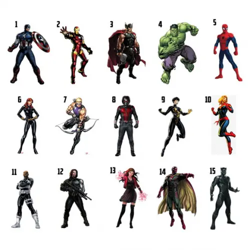 Kit Adesivo Vingadores Diversos Personagens