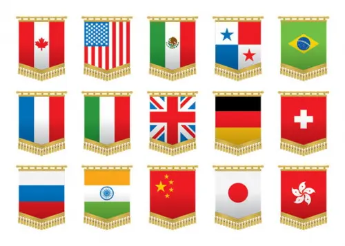 Kit Scrap Digital / Bandeirolas / Países