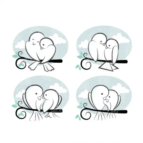 Kit Arquivo Digital / Love Birds