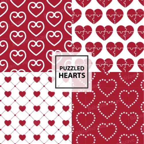 Kit Arquivo Digital / Puzzled Hearts