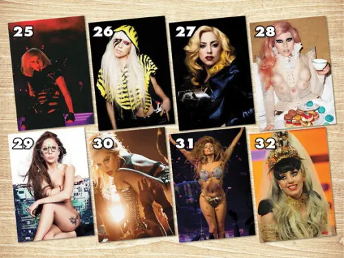 Lady Gaga / Kit Adesivos / Tamanho A4