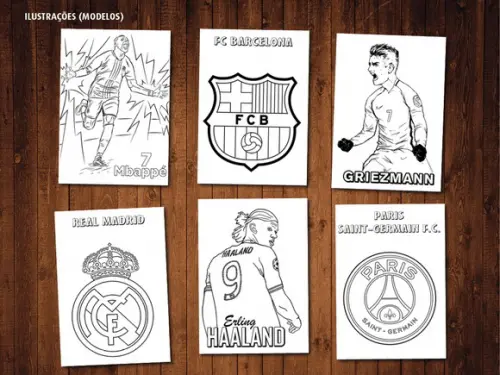 Liga dos Campeões / Livro de Colorir / Lápis de Cor