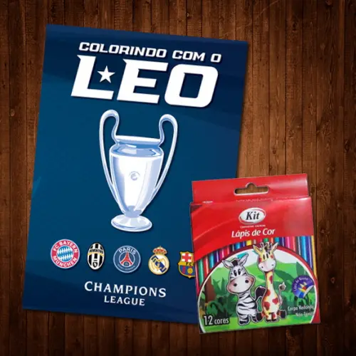 Liga dos Campeões / Livro de Colorir / Lápis de Cor