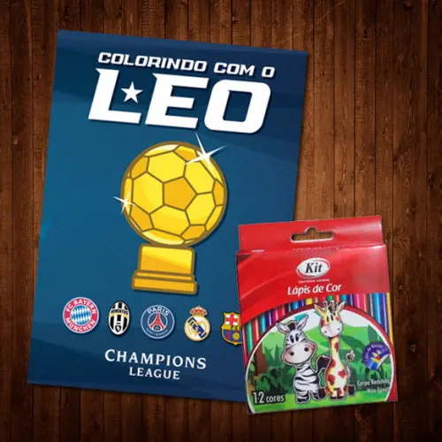 Liga dos Campeões / Livro de Colorir / Lápis de Cor